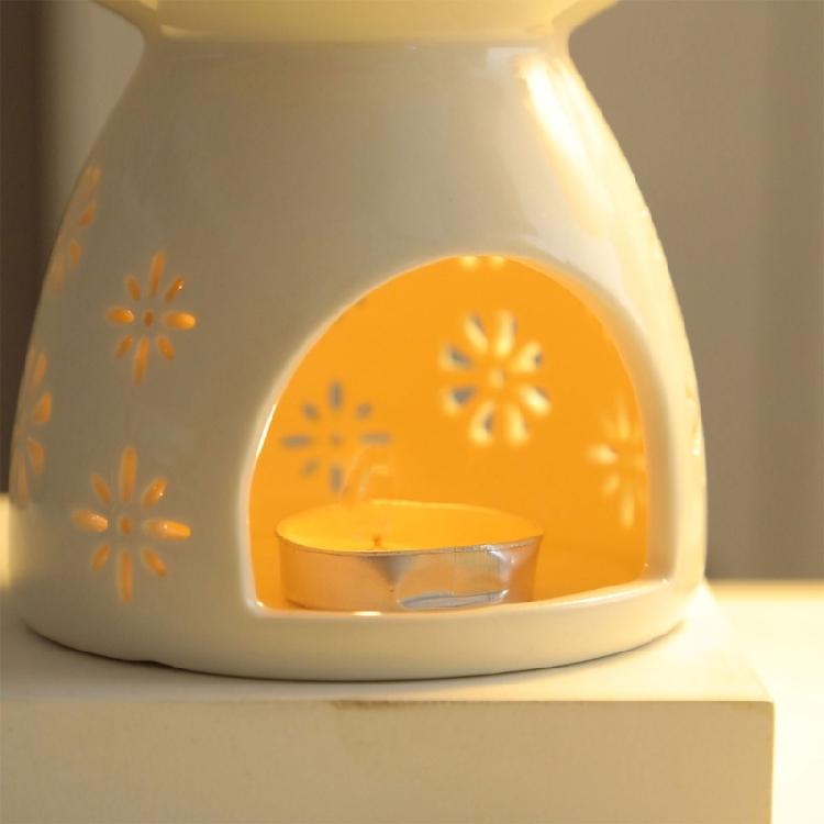 Duftlampen Ätherisches Öl Brenner Wachsschmelzbrenner Teelicht Wachswärmer zur Stressreduzierung, für Meditationen und Massage