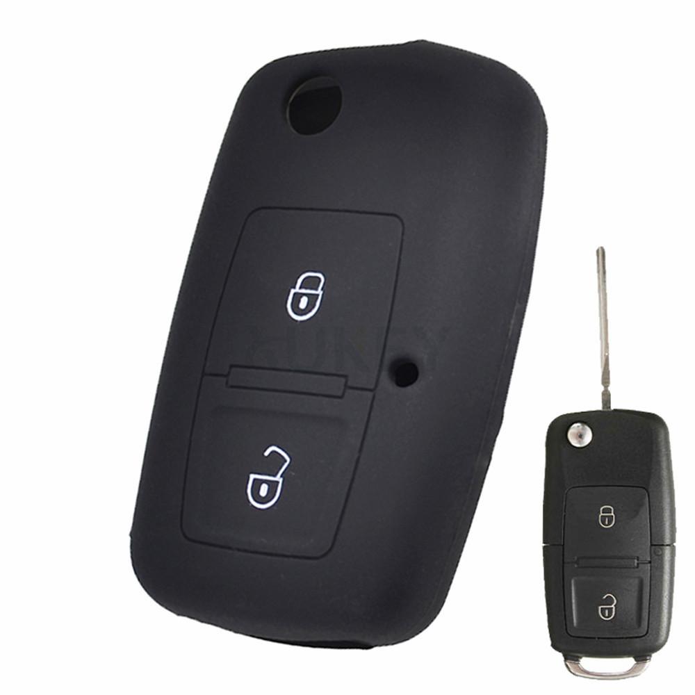 For VW POLO Bora Beetle Tiguan Passat CC Golf For Seat Leon Altea Ibiza For SKODA Fabia Octavia Silicone Car Key Case Cover