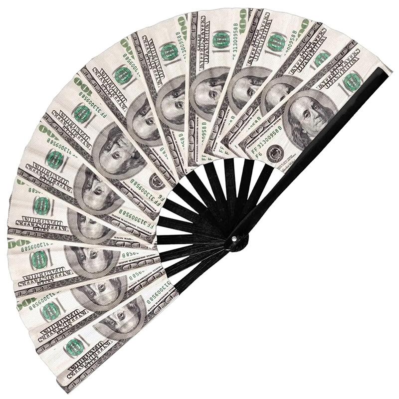 Hand Fan, Line Dance Fan, Decorative Folding Fan, Money Pile/Money Fan, Music Festival Club Event Party Role Play