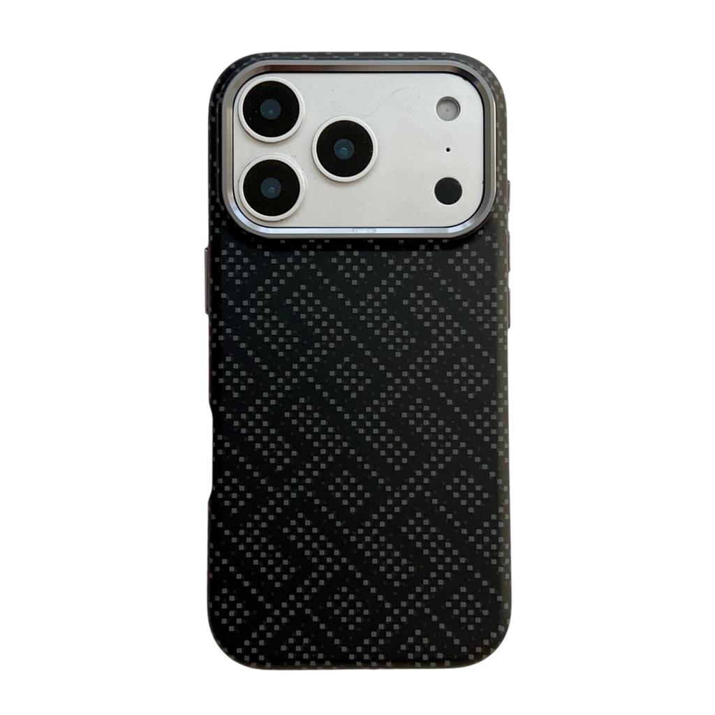 Applicable To Apple 17Promax Carbon Fiber Pattern Kevlar Magnetic Mobile Phone Case iPhone16PROMAX All-inclusive Anti-drop