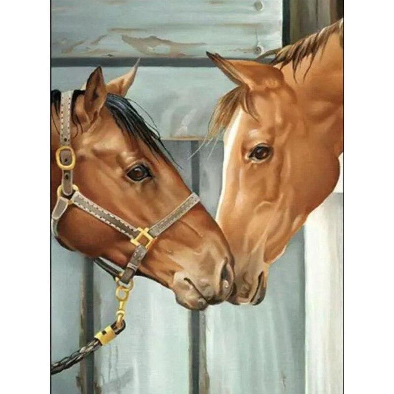 5D DIY Diamantmålning Hästlöpande Diamantbroderi Strassdekorationer för hemmet