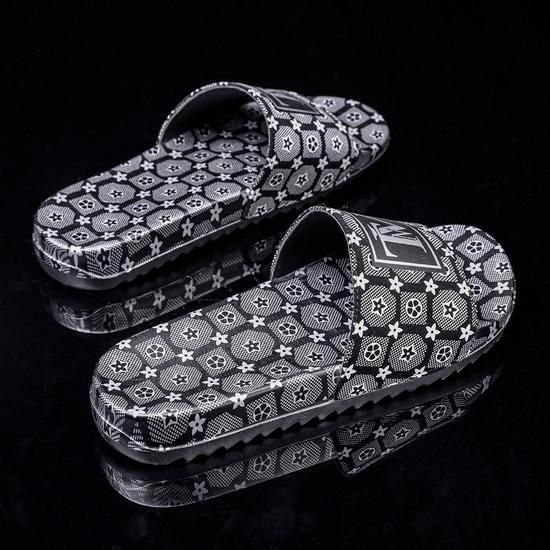 

Парные тапочки Модные повседневные тапочки с принтом из одного слова Износостойкие тапочки 40 белый