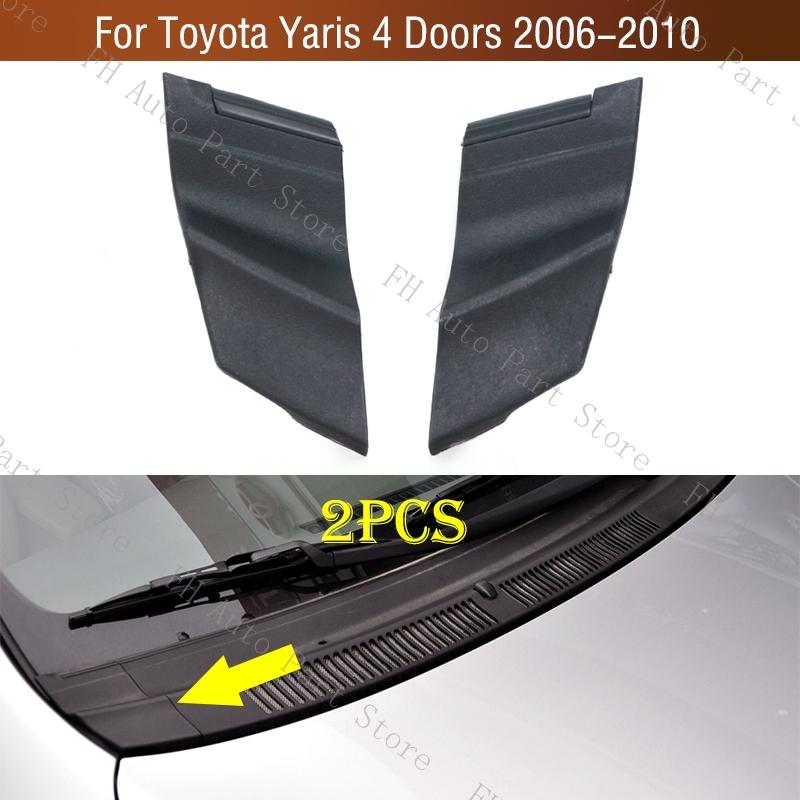 2PCS Front Windshield Wrap Corner Wiper Side Cowl Trim Cover Lid For Toyota Yaris 4-Door 2006-2010 550840D010 550830D040