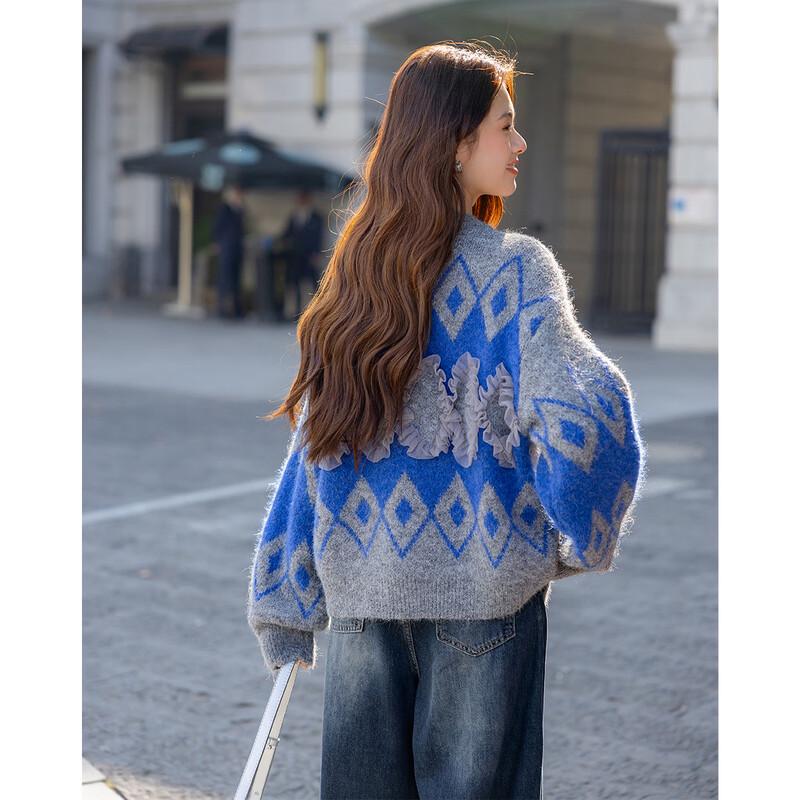 Women's Sweet Fair Isle Knitted Cardigan