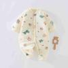 Pure Cotton Gauze Autumn/Winter Jumpsuit for Toddlers - Universal Newborn Warm Thin Cotton, Thickened Crawling Clothes