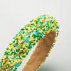 Women's Hair Band Wide Edge Headband Fabric Sponge Colorful Rice Beads Sequins Hair Accessories Party Headwear Accessories