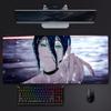 Anime Attraktives Reze Kettensägenmann Mauspads Großes Gaming-Mauspad Mit Genähten Kanten Verdickte Schreibtischunterlage PC