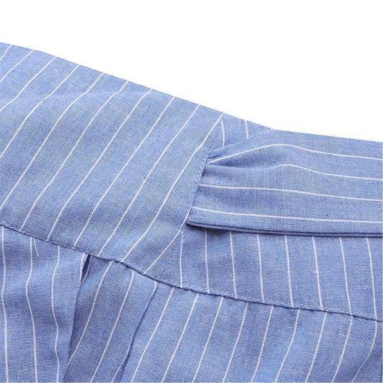 Women Pants Side Lace-up Striped Print Oversized Wide Leg Casual Trousers with Pockets Exercise Work Travel Daily Wear