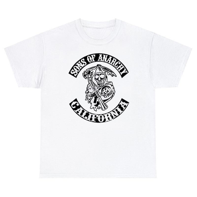 

Мужская футболка с принтом Sons of Anarchy SAMCRO, повседневная, трендовая, в стиле хип-хоп, оверсайз, с коротким рукавом, летняя, хлопковая, футболки, одежда, топы 4XL