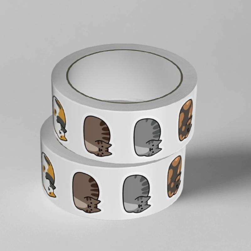 500Pcs Kawaii Cartoon Cat Tuo Tuo Roll Stickers Skateboard Laptop Luggage Skateboard Phone Gift Waterproof Phone Cute Sticker