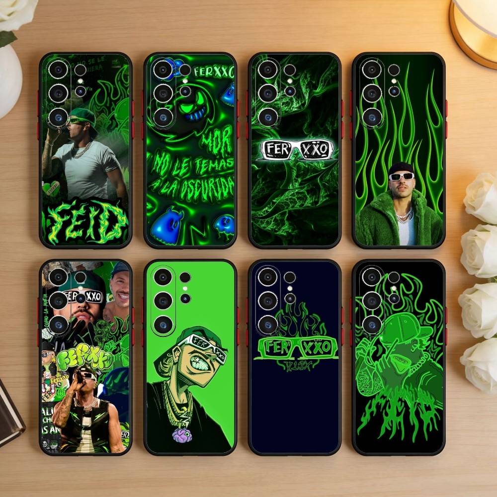 Singer F-Feid Ferxxo SIXDO Phone Case For Samsung S26,S25,S24,S23,S22,S30,S21,Ultra,Plus,FE 5G Black Soft Cover