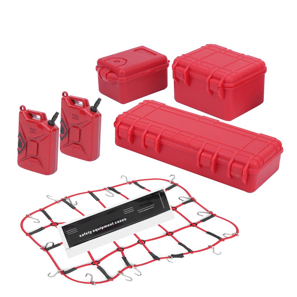 Simulated Decoration Luggage Net Suitcase Fuel Tanks Kit for 1/8 1/10 Model Crawler RC Car