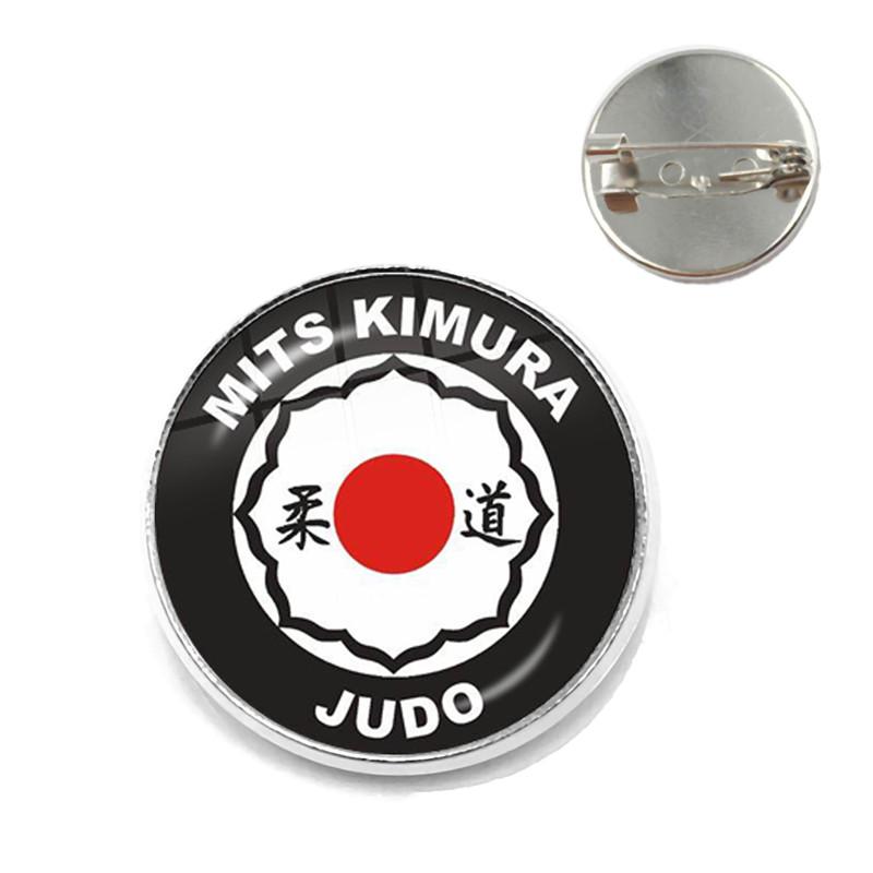 2021 Trendy Sports I Love Judo Brooches Pins Men Women Karate Jewelry High Quality Handmade Badge Brooch Gift