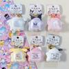 Sanrios Cute Halloween Ghost My Melody Hello Kitty Cinnamoroll Plush Keychain PomPomPurin Mini Bag Accessories Birthday Gift