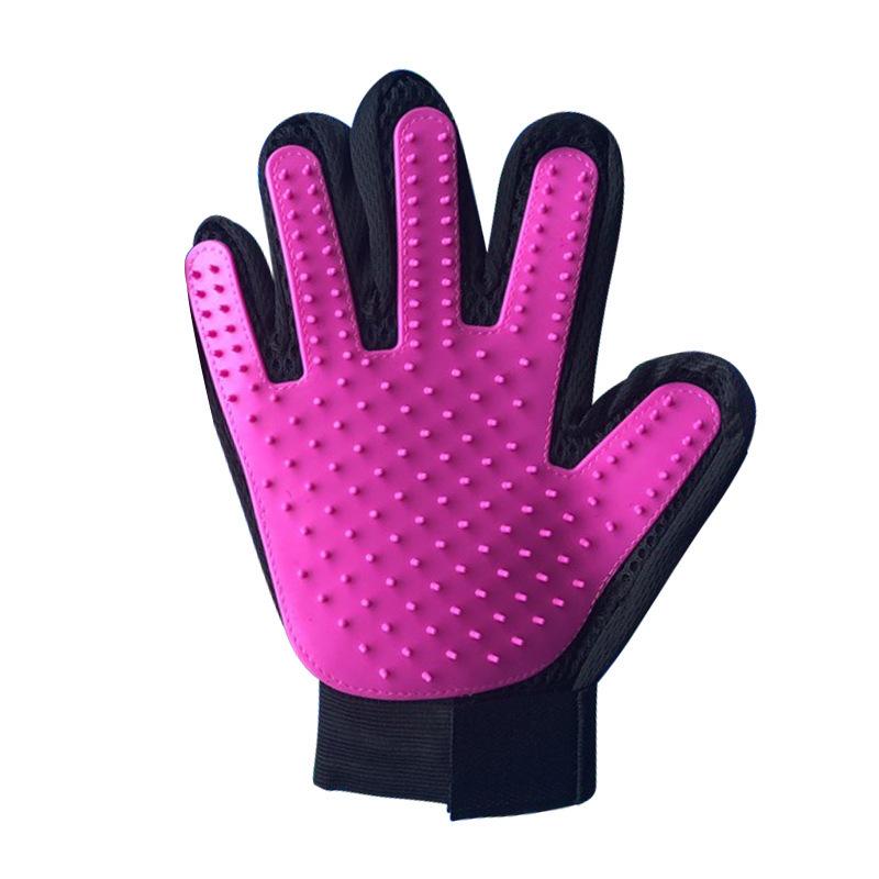 Breathable Mesh Palm Brush Pet Deshedding Glove For Cat And Dog Hair Removal