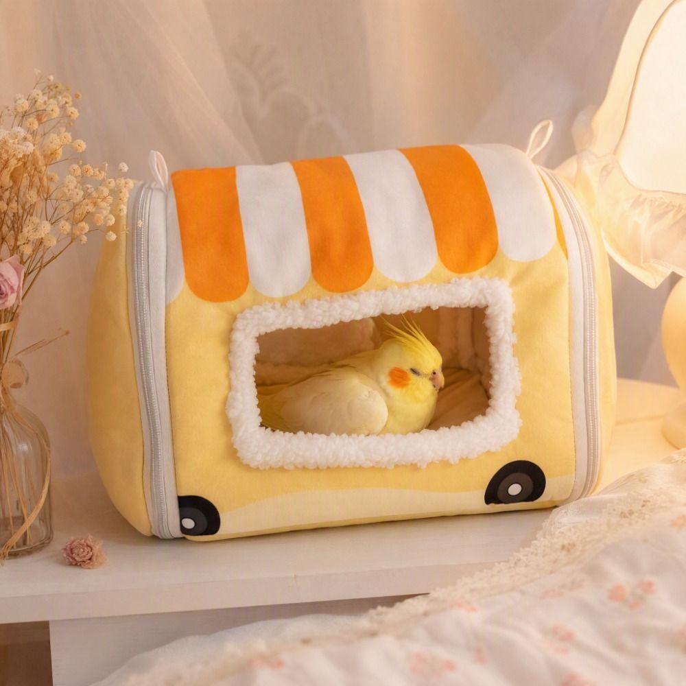 Warm Bird Sleeping Cushion Thickened Cotton Winter Small Bird House Parrot Warm Nest Snuggle
