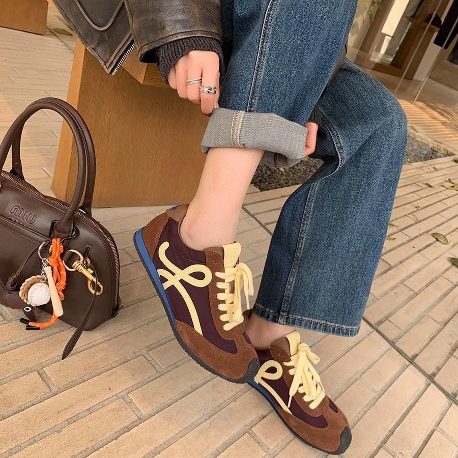 Ugly cute retro color matching Forrest Gump shoes women's 2025 new fashion versatile, comfortable and lightweight sports and leisure moral training s