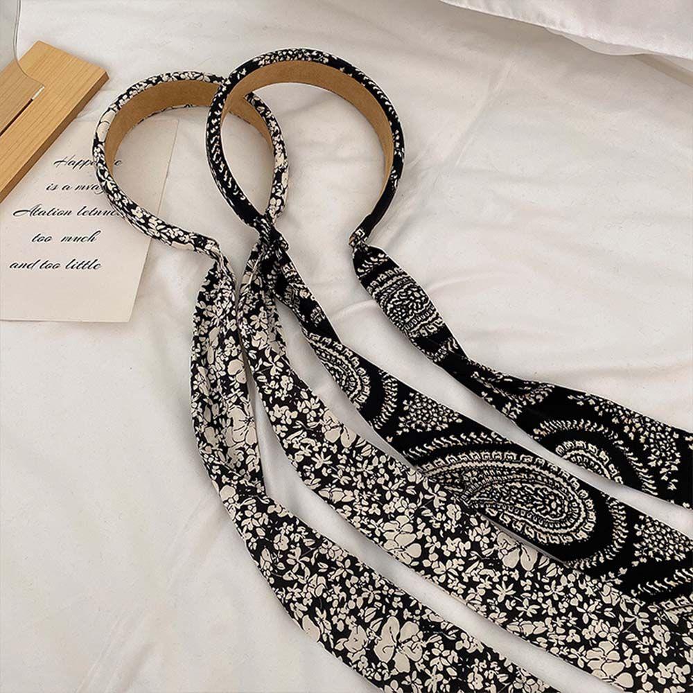 Printing Summer Polka Dots Korean Hairbands Women Hair Hoop Silk Scarf Headband Sponge Hair Hoop