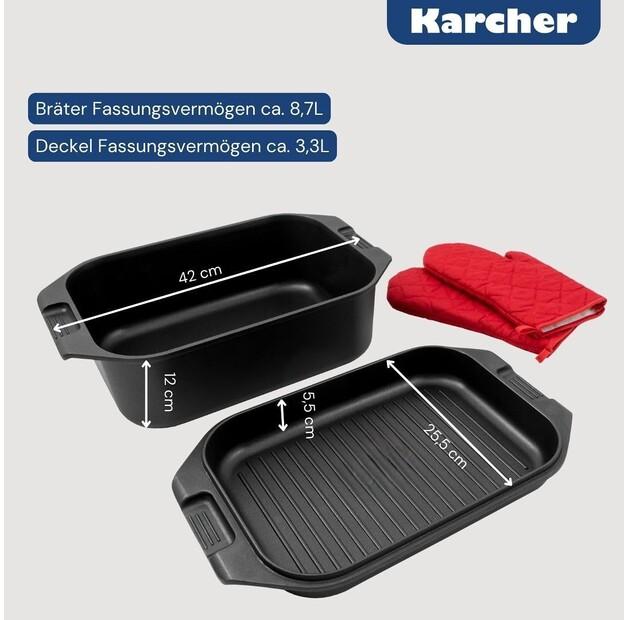 Karcher Roasting Pan Cast Aluminum 2in1 34.6x24.6 Cm 8.7 L (121749)