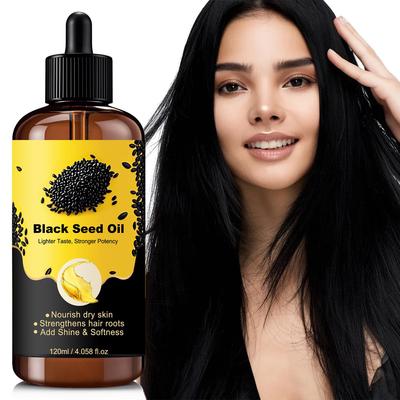 Black Seed Oil-Strengthens and Nourishes Hair, Controls Frizz & Improves Manageability - Suitable for Men and Women of All Hair Types,120ml