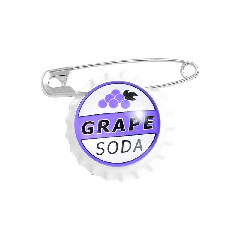 

Fashionable Grape Soda Alloy Brooch With Eyecatching Geometric Pattern For Style Creative P303