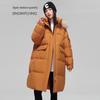 SNOWFLYING Women's Mid-length Down Jacket with Fox Fur Collar