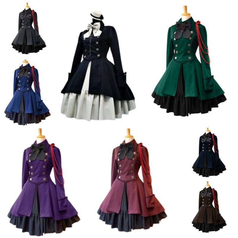 Medieval Renaissance Vintage Butterfly Long Sleeve Cosplay Dress