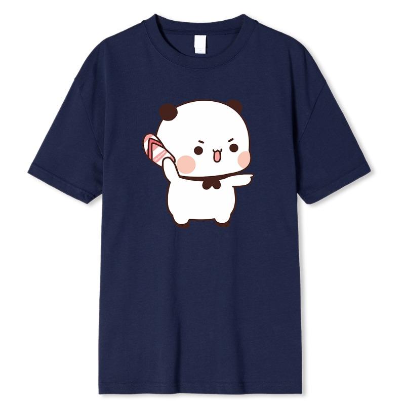 Lovely Bubu Is Throwing Flipflops At Dudu Since He Teases Bubu T Shirt Bear Tshirt Kawaii Male Clothes Unisex Tops Graphic Shirt