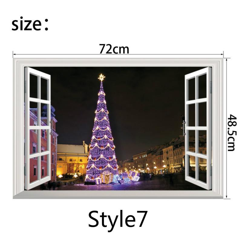 Christmas Window 3D Wall Stickers Personality Home Christmas Decoration Stereo Wall Stickers