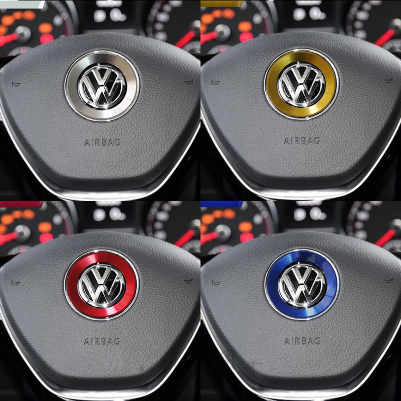 Ceyes Car Styling Steering Wheel Emblem Decorative Circle Ring Accessories Case For Volkswagen VW Golf 5 Polo Jetta Mk6 Covers zq2