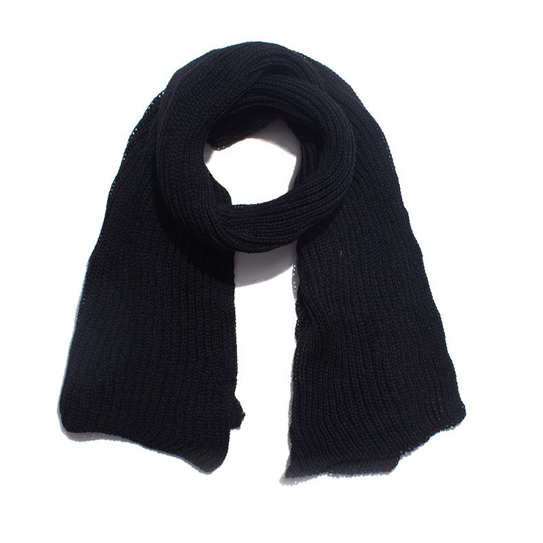 Autumn and winter new acrylic solid color wool scarf men's and women's couple extended wool scarf shawl