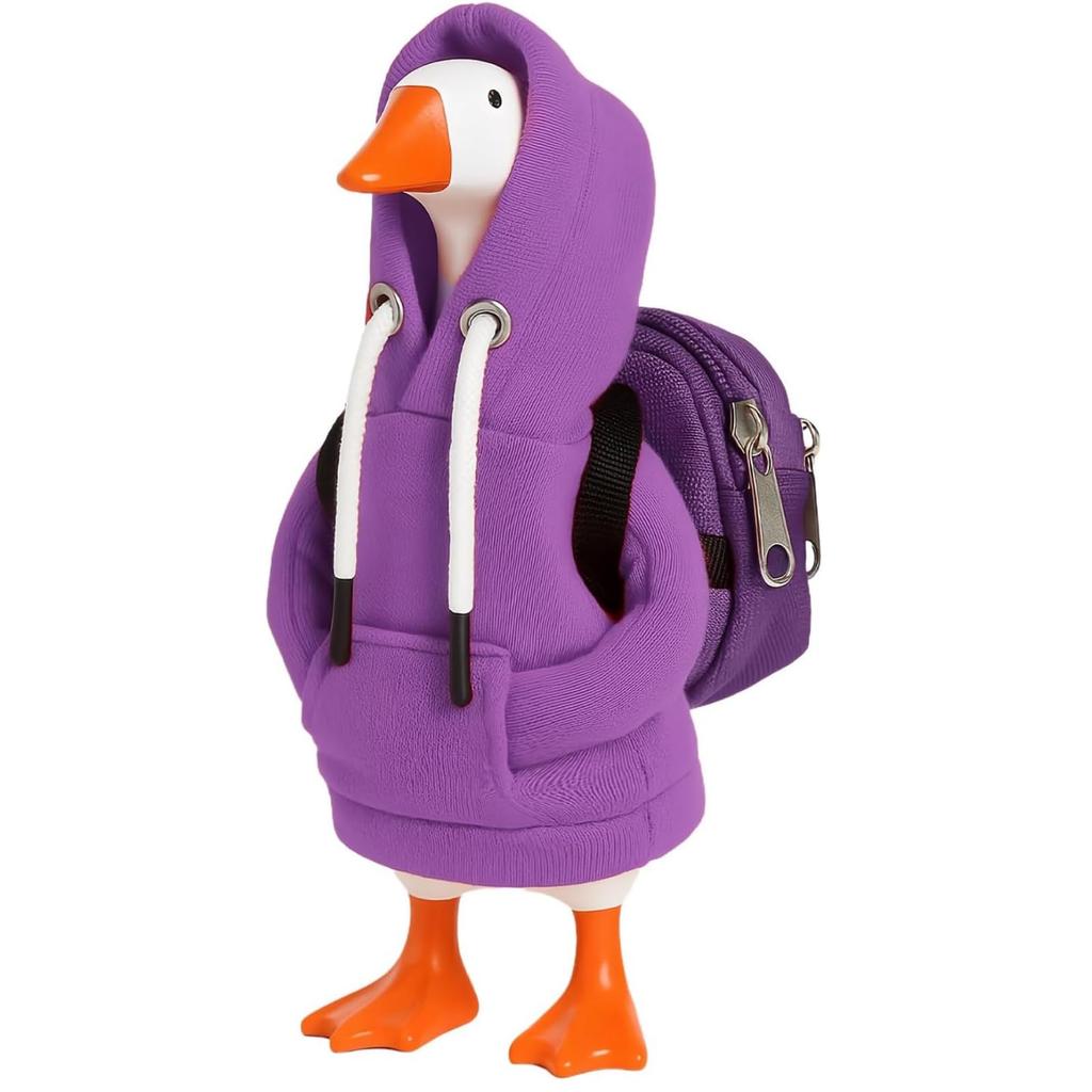 7 Zoll Veranda Gans Outfit Zurück zur Schule Thema Bedrucktes Kleid mit Hut Schultasche Bleistift für Schüler Garten Hof Terrasse Rasen Dekor