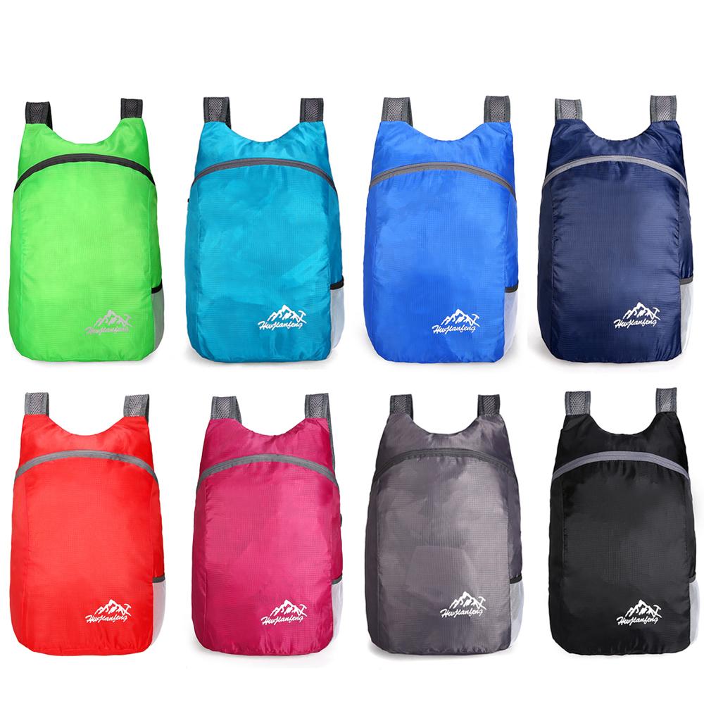 Folding Backpack Waterproof Polyester and Breathable Shoulder Strap Light Portable Travel Bag