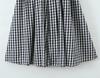 Autumn 2025 European Style Pastoral Plaid Puff Sleeve Dress for Women