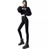 Breasted and legged shark pants women's wholesale outer wear spring and autumn black barbie high waist abdominal pressure nine-point yoga pants