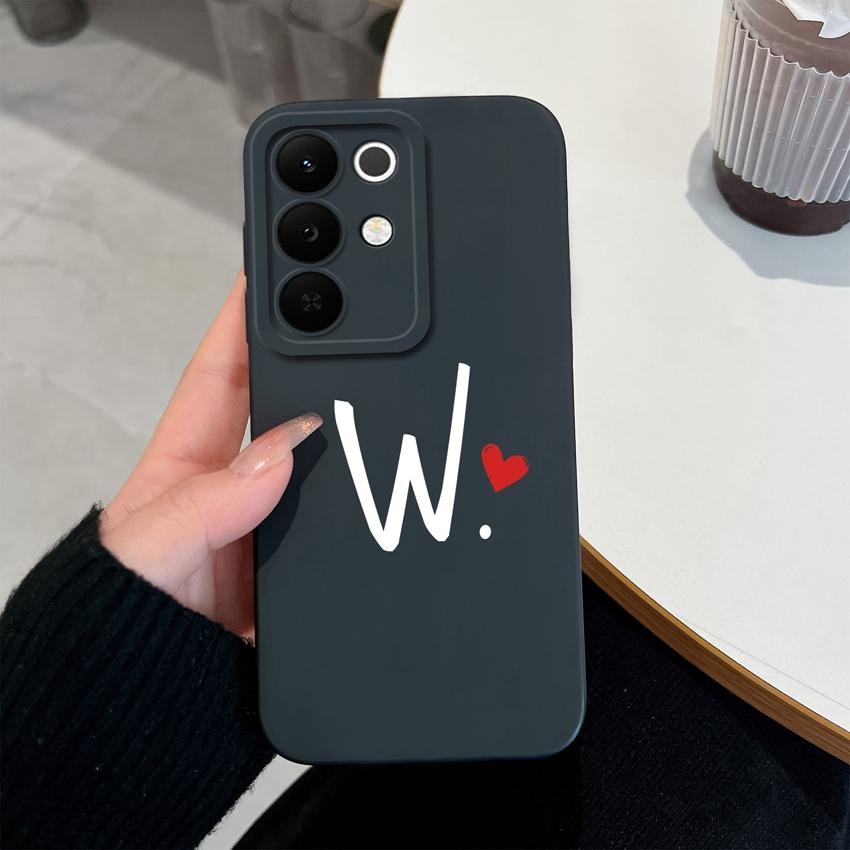 Simple Letter Pattern Phone Case For Oppo Realme C85 Pro C75 C75x C73 C71 C67 C65 C63 C61 C55 C53 C51 C35 Casing Square Matte Silicone Anti Slip Shell