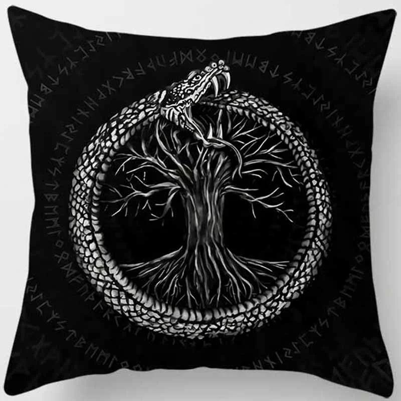 Dark World Tree Print Pillow Cover Home Decor Car Sofa Cushion