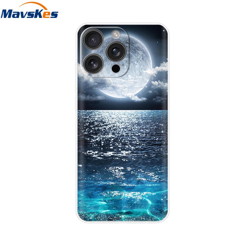 For iPhone 16 Pro Max Case Shockproof Silicone Bumper For Apple iPhone 16 Pro Max Plus Cover Soft TPU Phone Protector Shell Para