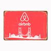 Vintage Airbnb Logo 1 Metallskilt Plakat Veggdekor Kino Stue Veggmaleri Morsomt Blikkskilt Kjøkken Soverom Kafé Bar Pub Stue