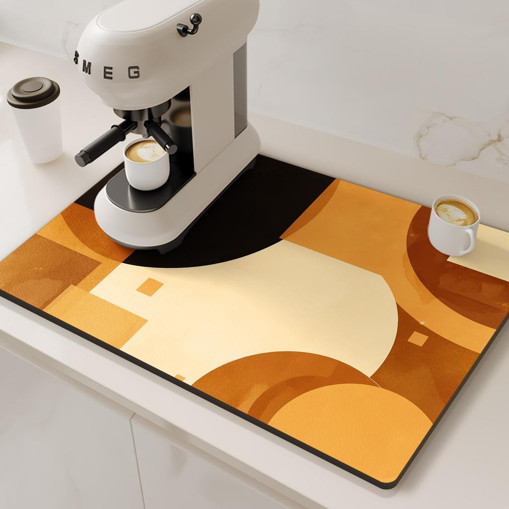 Coffee Machine Mat Drain Pad For Kitchen Non-slip Dish Drying Mats Quick Dry Tableware Faucet Placemat Dinnerware