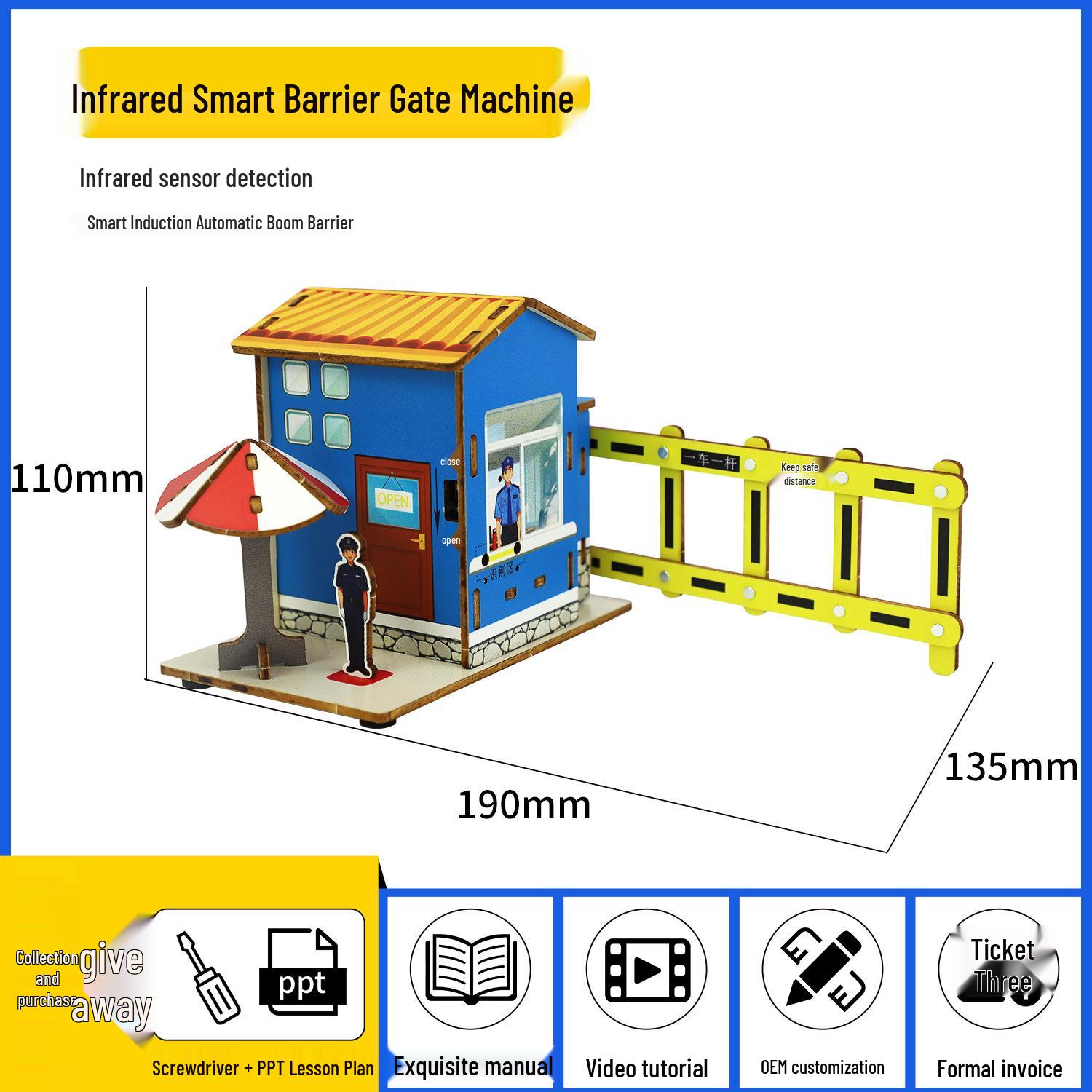 Infrared Barrier Gate Traffic Light Toy Kit for Children s Science Experiment