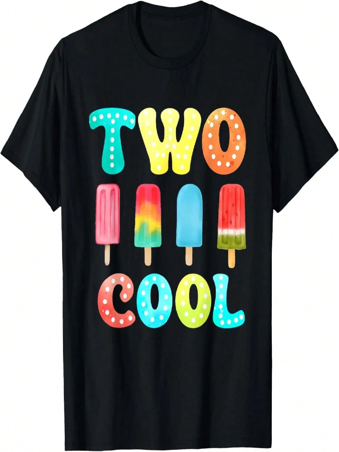 Two Cool 2Nd Birthday Popsicle 2 Year Old Boy Second Bday T-Shirt S разноцветный