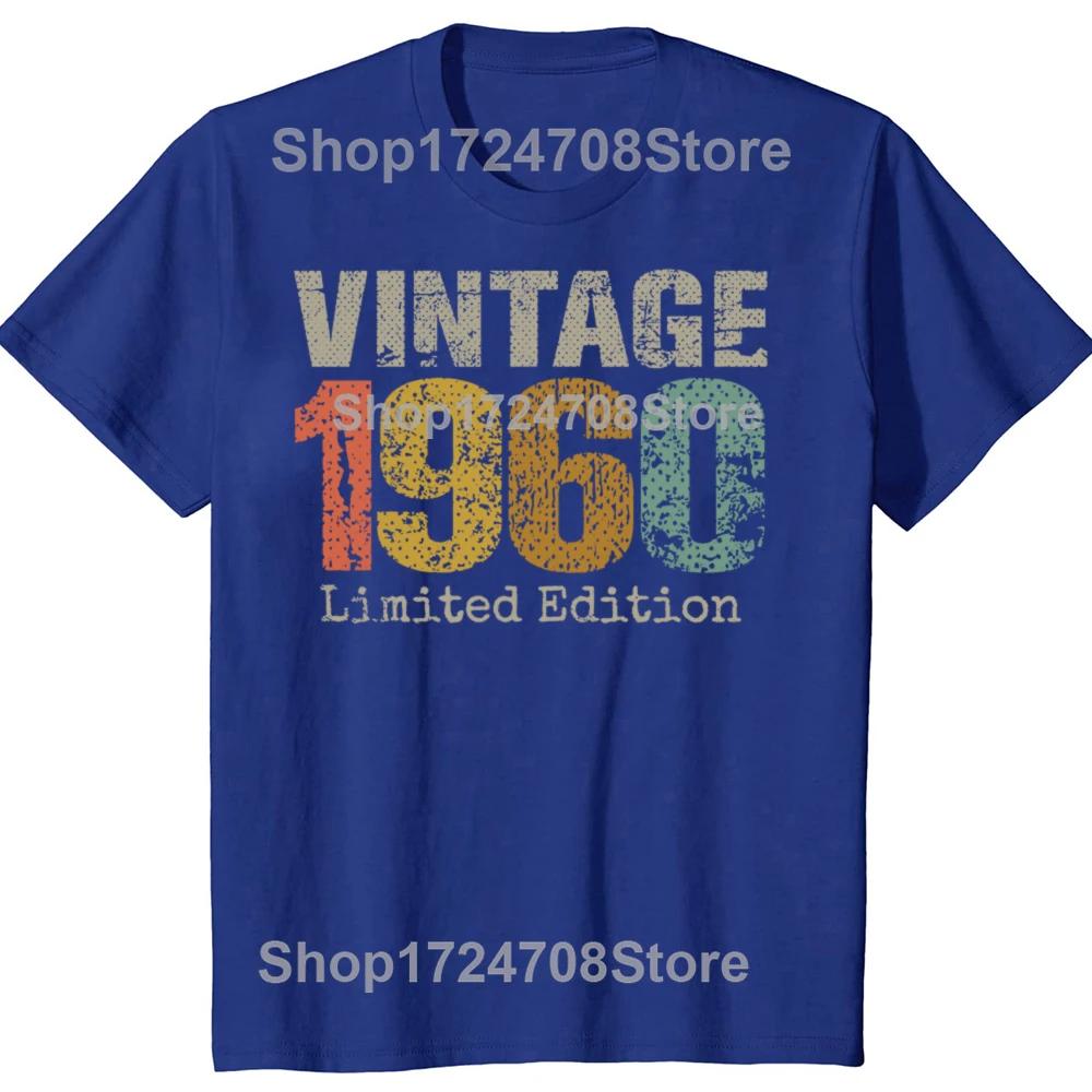 New Men 64 Year Old Gifts Vintage 1960 Limited Edition 64th T Shirt Casual Tee Shirt Casual Short Sleeve Vintage Couples T-Shirt