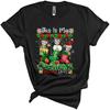 CUTEBUNNYSTORE Das ist mein Weihnachts-Pyjama-Shirt Lustiger Elf Rentier Weihnachtsmann Amerikanisch Kurzhaar Katze in Weihnachtsstrümpfen Unisex T-Shirt Schwarz