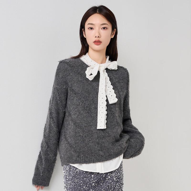 Iveni 2025 Autumn Women's Knitted Round Neck Sweater AEOK655