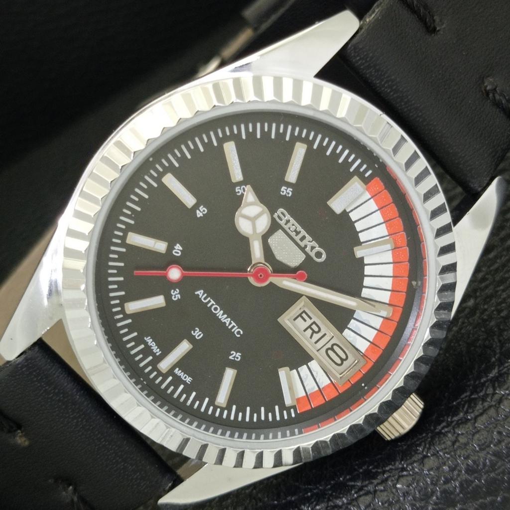 

AUTOMATIC VINTAGE REFURBISHED SEIKO 5 6309A JAPAN MENS BLACK WATCH a440828-9 Sk-a440828-1