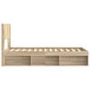 Bed Frame with Storage Space and Headboard Sonoma Oak 90 x 190 cm