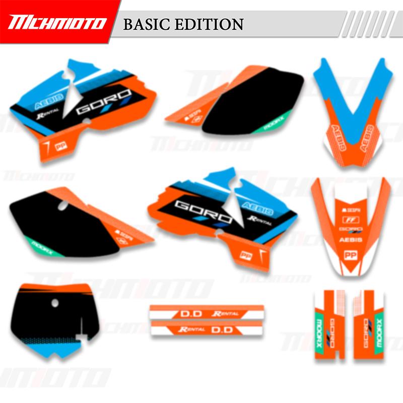 MCHMFG Full Graphics Decals Stickers Number Name Stickers Kit For KTM SX 50 SX50 2002 2003 2004 2005 2006 2007 2008