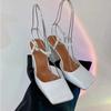 Fashion New Satin Mary Jane Fashion Sandals European American Women's Summer Square Head Thick Heel Shopping Commuting Style High Heels