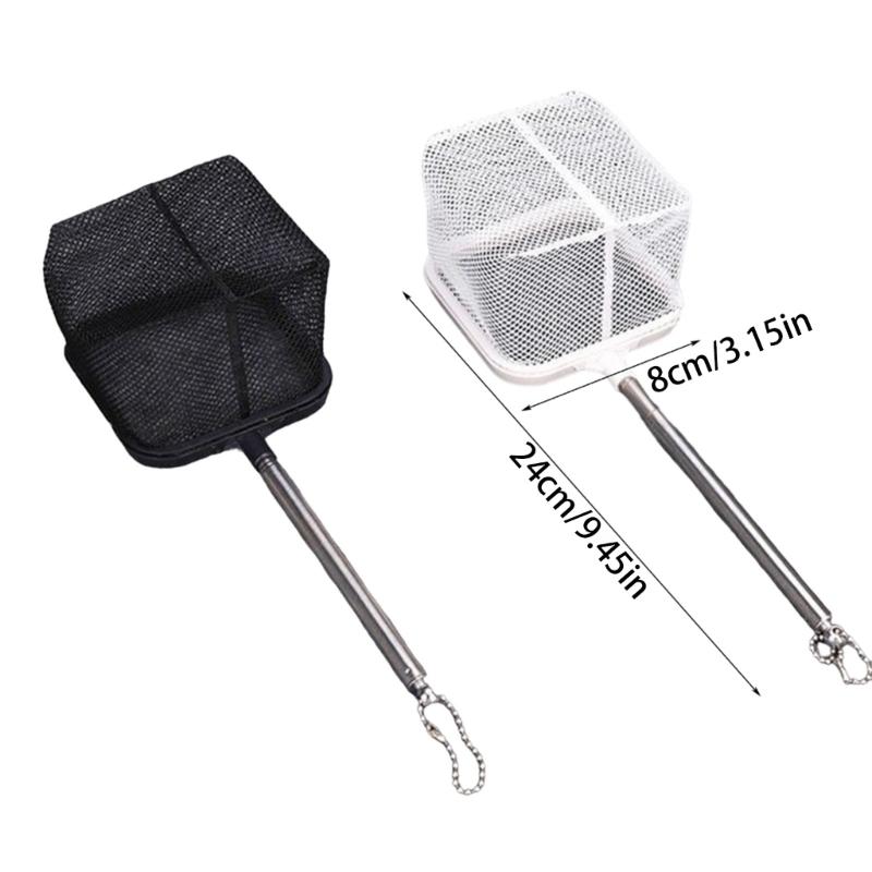 Fish Net for Fish Tanks Telescopic Rod with Removable Head for Catching Shrimp, Fish Commercial Use with Suction Cup